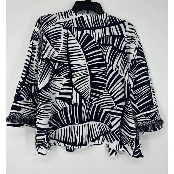 Chico’s Palm Print Cardigan women’s size M - Picture 8 of 10